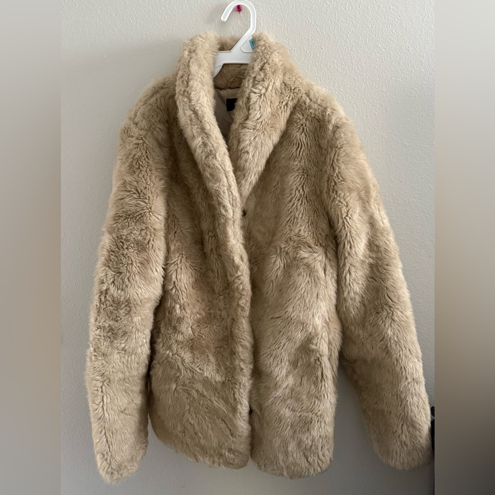 H&M Tan Faux Fur Coat